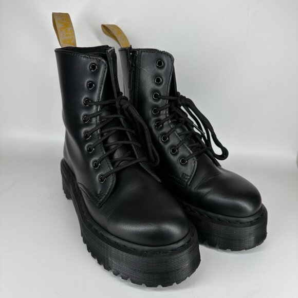 Dr Martens Vegan Jadon II Boot Mono Platforms Black Women's Size 8 - Picture 6 of 16
